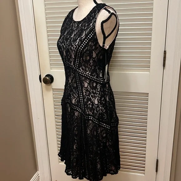 Taylor Black Lace Dress, Size 8 - Picture 11 of 17